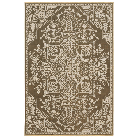 Oriental Weavers Intrigue INT11 Gold Traditional Power-Loomed Rug