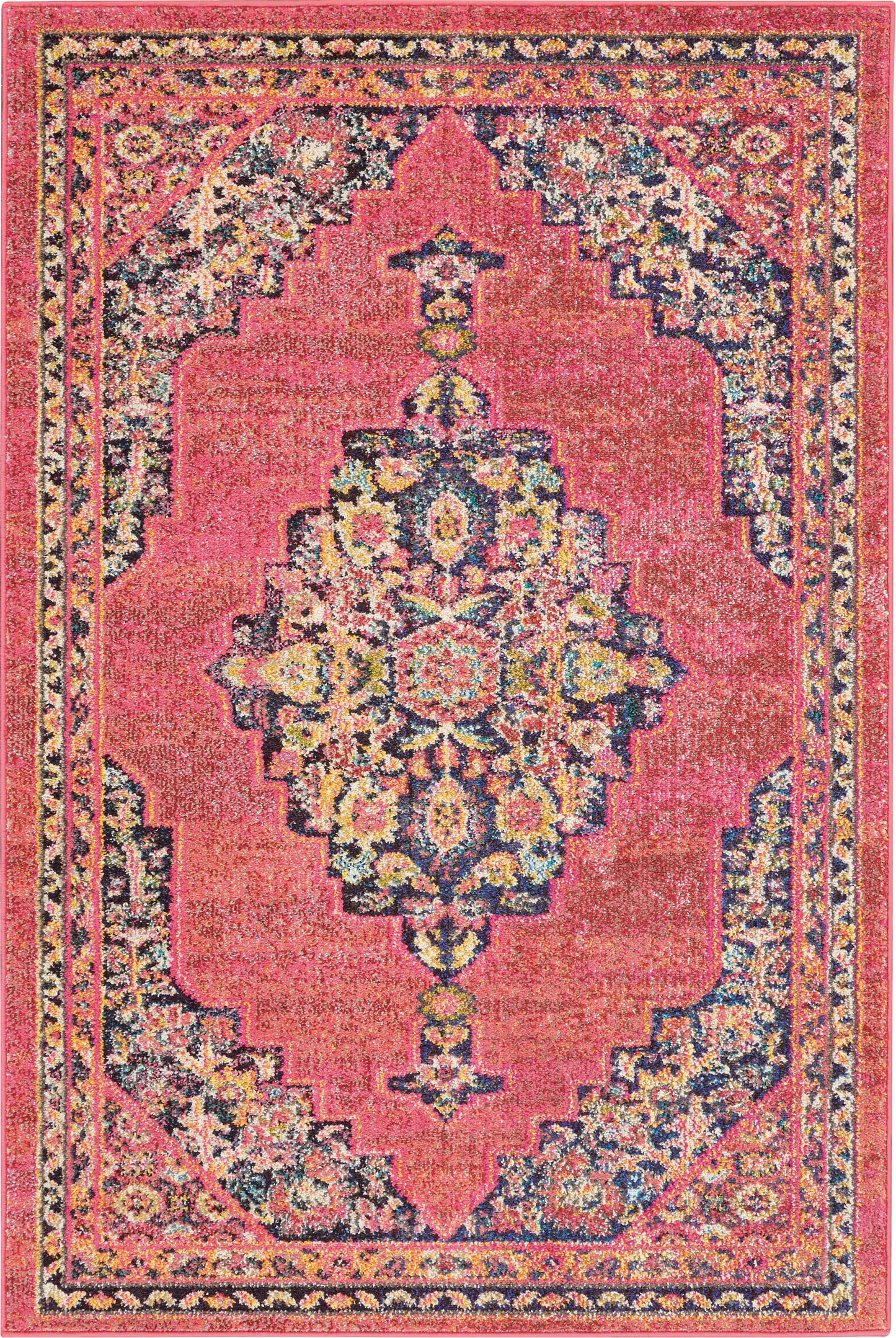 Nourison Home Passionate PST01 Pink Flame Traditional Power-Loomed Rug