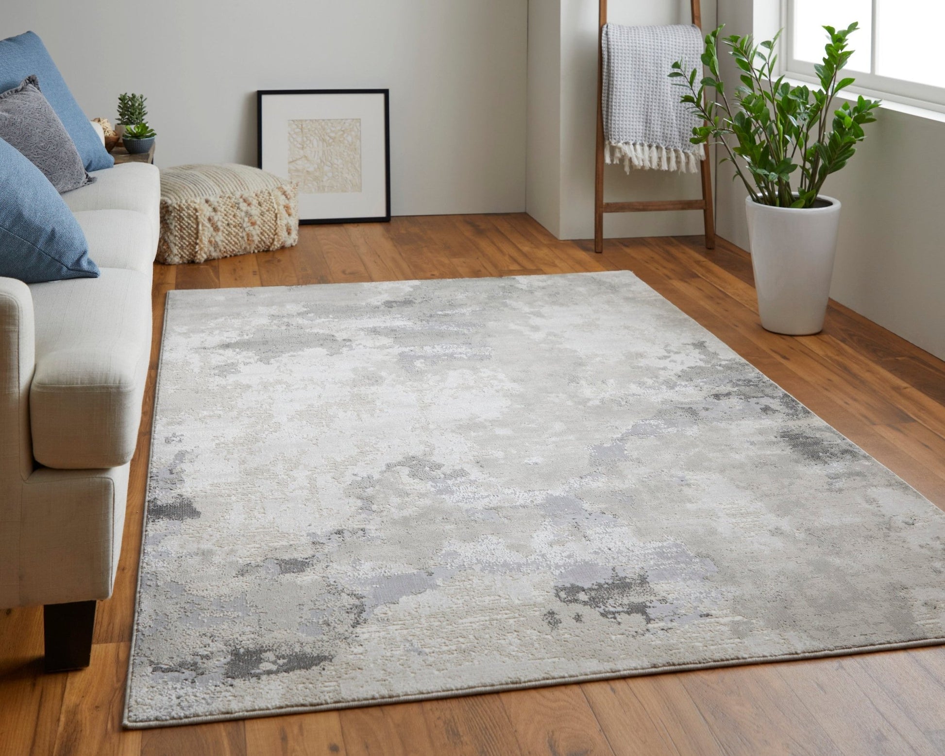 Feizy Prasad 3970F Gray Modern/Casual Rug - Rugs - Feizy - Atlanta Designer Rugs