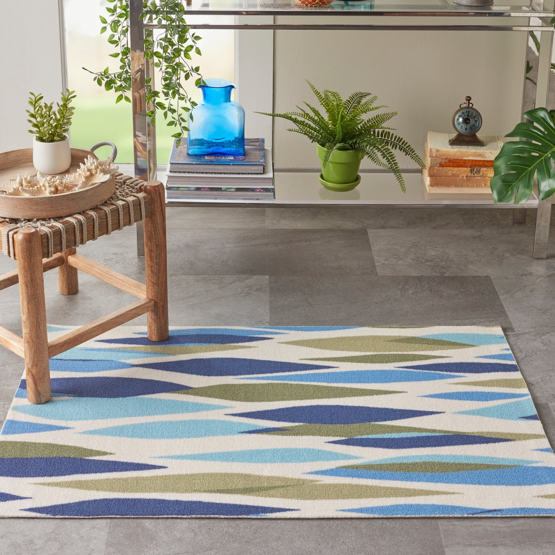 Waverly Sun N Shade SND01 Seaglass Contemporary Machinemade Rug - Rugs - Waverly - Atlanta Designer Rugs