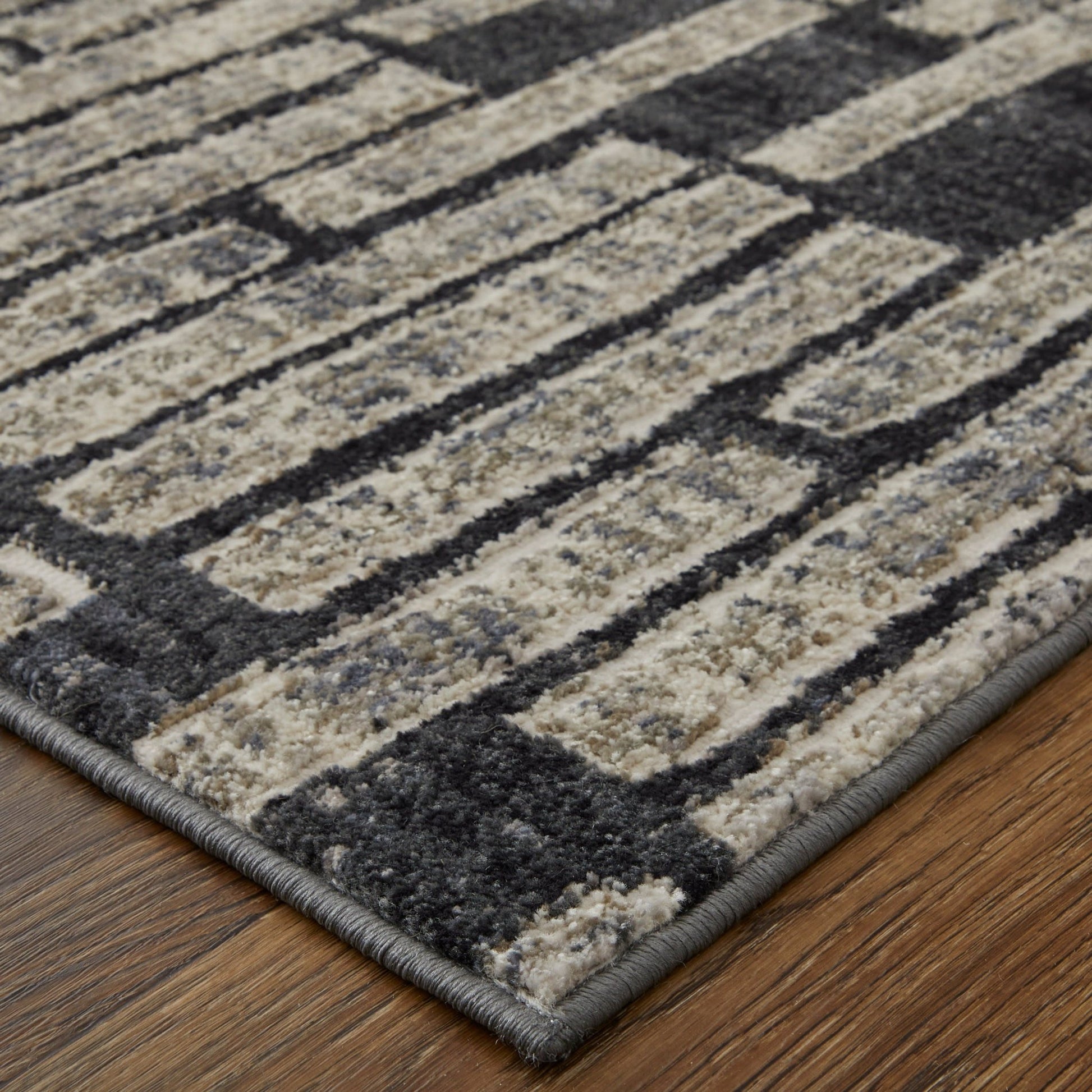 Feizy Kano 39LKF Charcoal Transitional/Industrial Rug - Rugs - Feizy - Atlanta Designer Rugs