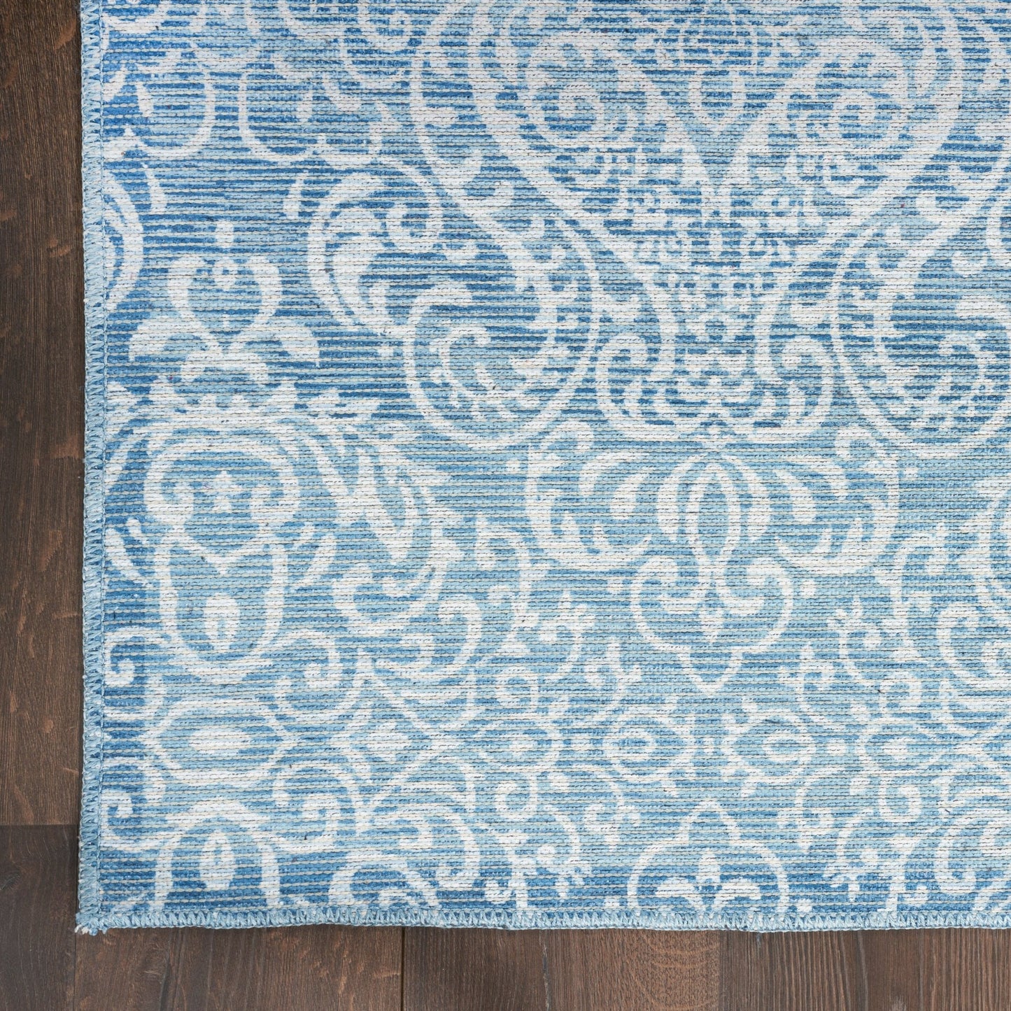 Waverly Washables Collection WAW03 Aqua Contemporary Machinemade Rug - Rugs - Waverly - Atlanta Designer Rugs