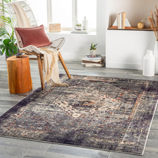 Surya Jefferson JFS-2307 Dark Purple Traditional  Rug