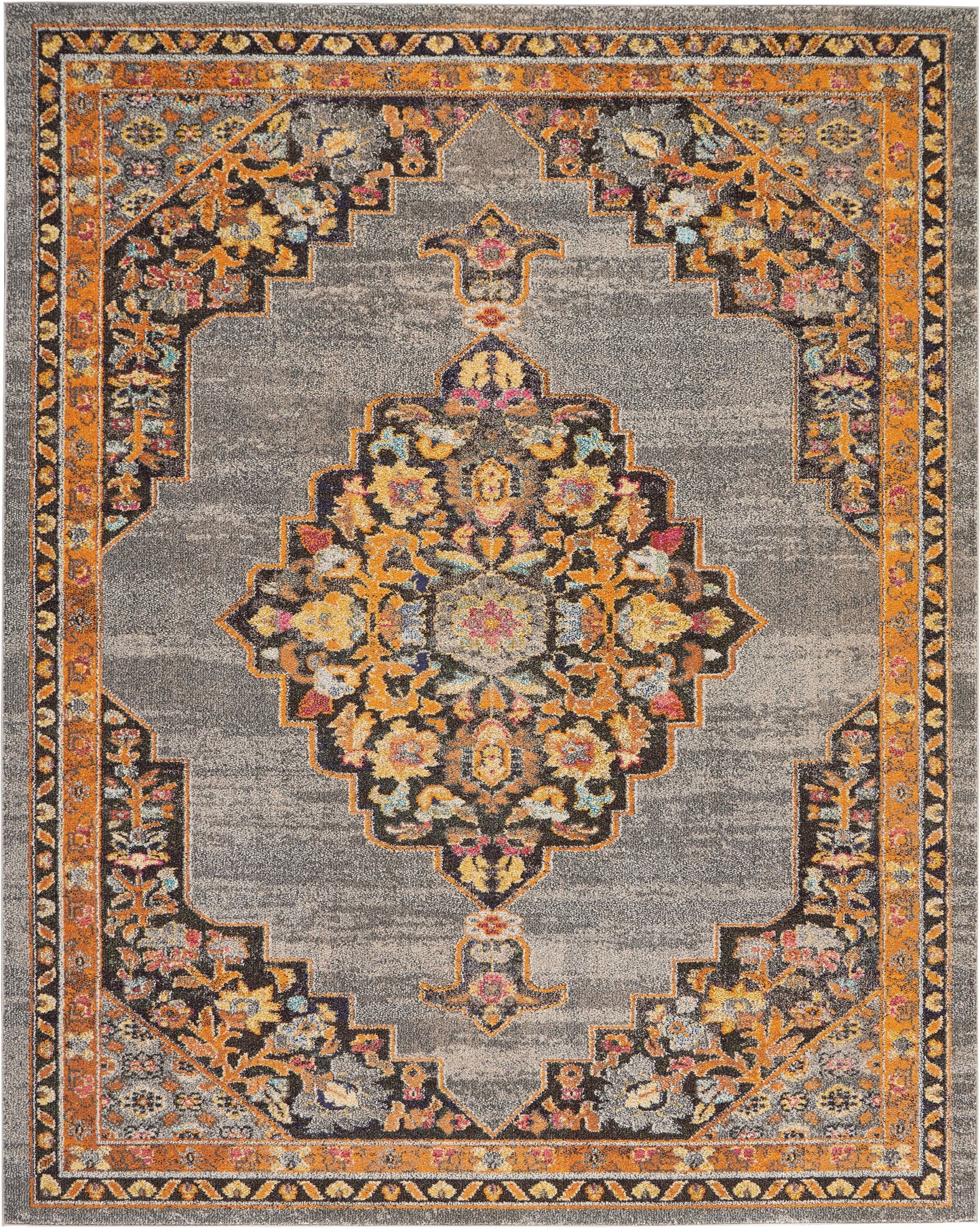 Nourison Home Passionate PST01 Grey Traditional Power-Loomed Rug