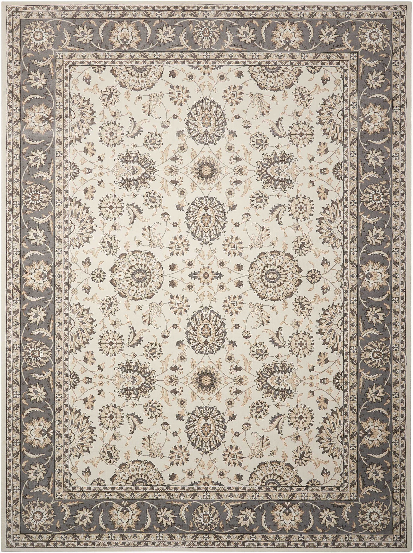 Nourison Home Persian Crown  Ivory Grey  Traditional