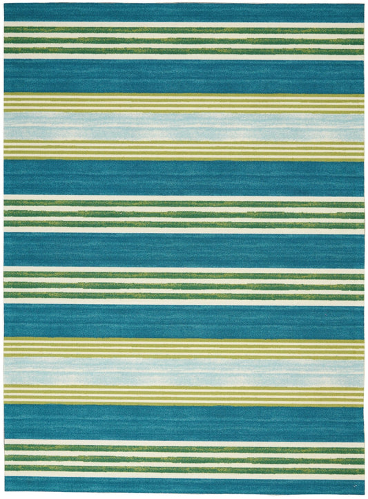 Waverly Sun N Shade SND71 Green Teal Contemporary Machinemade Rug - Rugs - Waverly - Atlanta Designer Rugs