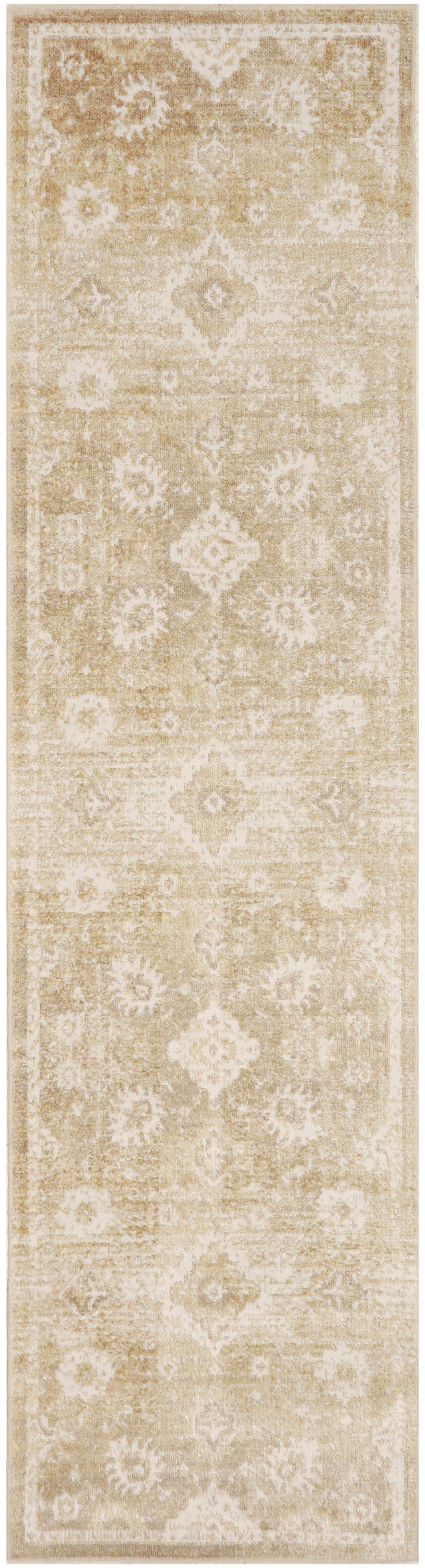 Nourison Home Astra Machine Washable ASW19 Ivory Gold Traditional Power-Loomed Rug