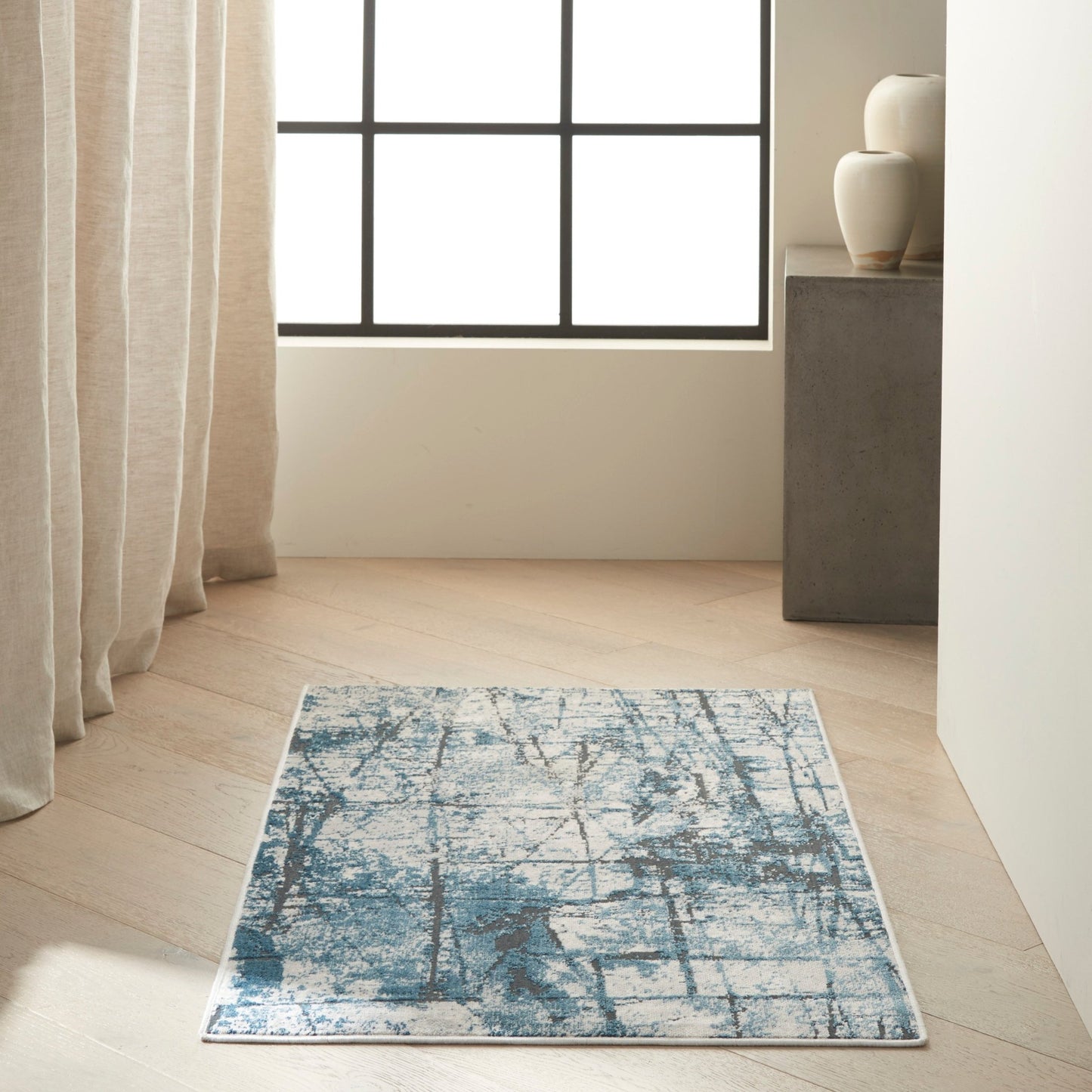 Calvin Klein CK970 Vapor CK972 Grey Blue Contemporary Machinemade Rug - Rugs - Calvin Klein - Atlanta Designer Rugs