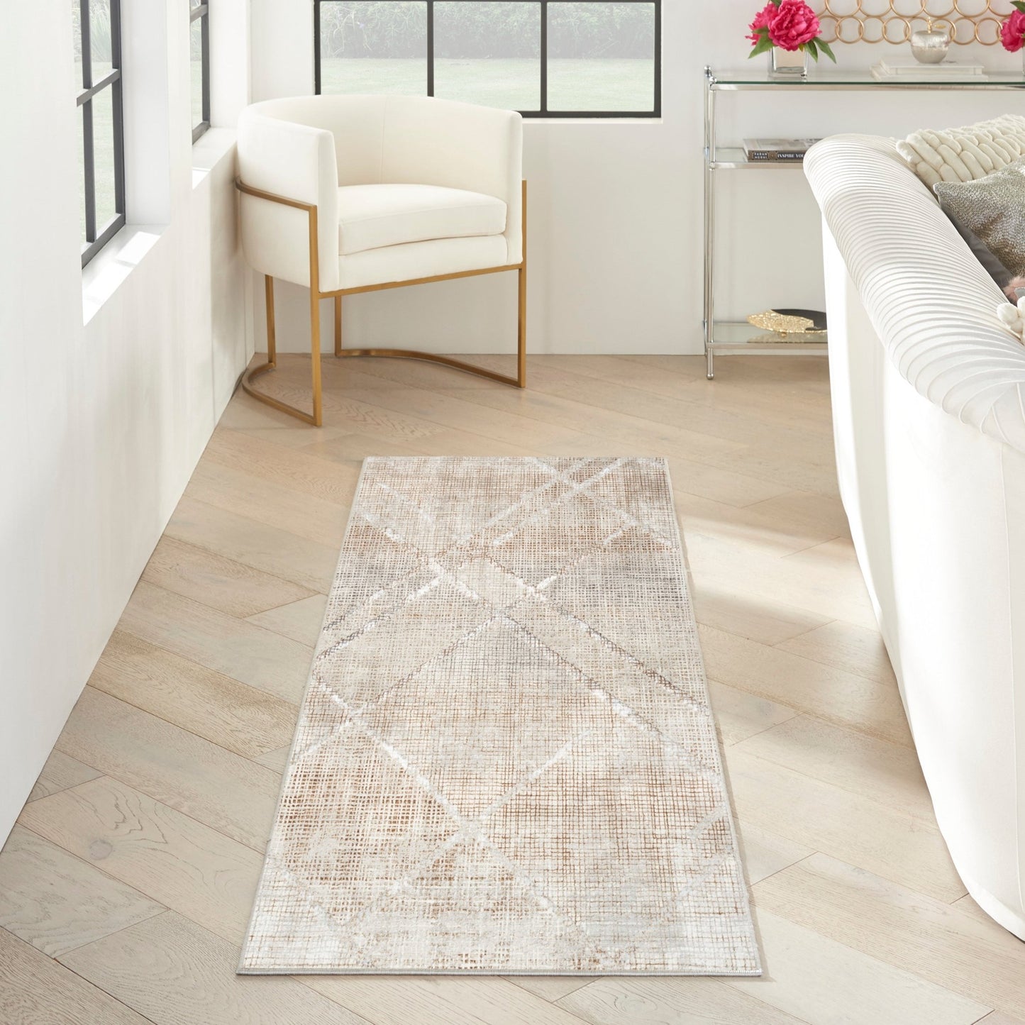 Inspire Me! Home Décor Iliana ILI03 Grey Mocha Contemporary Machinemade Rug - Rugs - Inspire Me! Home Décor - Atlanta Designer Rugs