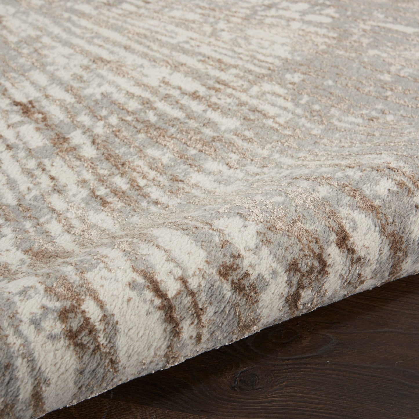 Inspire Me! Home Décor Metallic MTL01 Grey Mocha Contemporary Machinemade Rug - Rugs - Inspire Me! Home Décor - Atlanta Designer Rugs