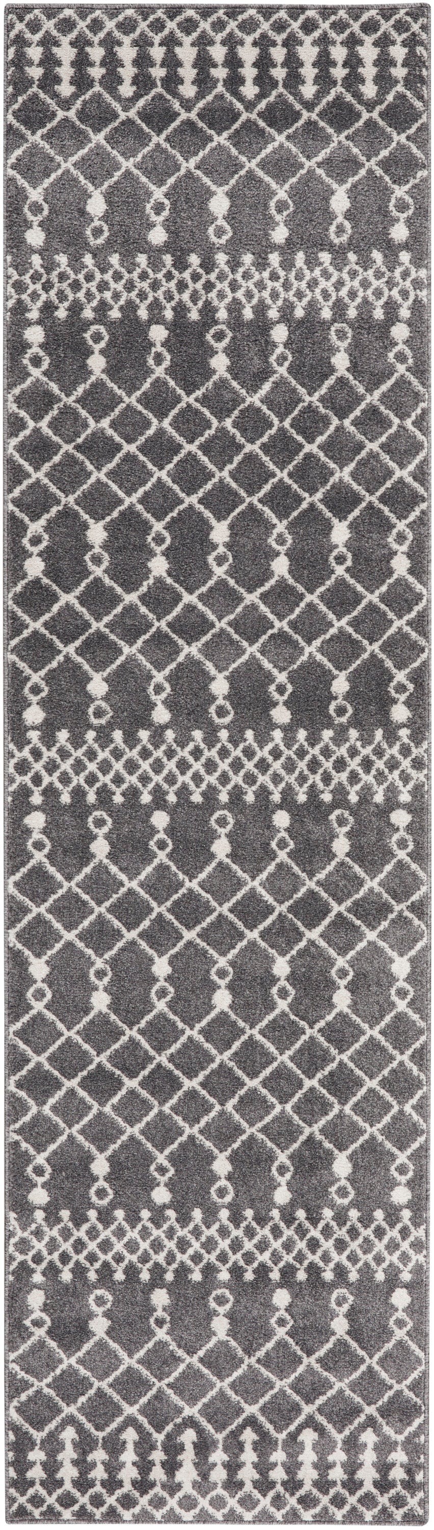 Nourison Home Palermo PMR03 Charcoal Ivory Contemporary Power-Loomed Rug