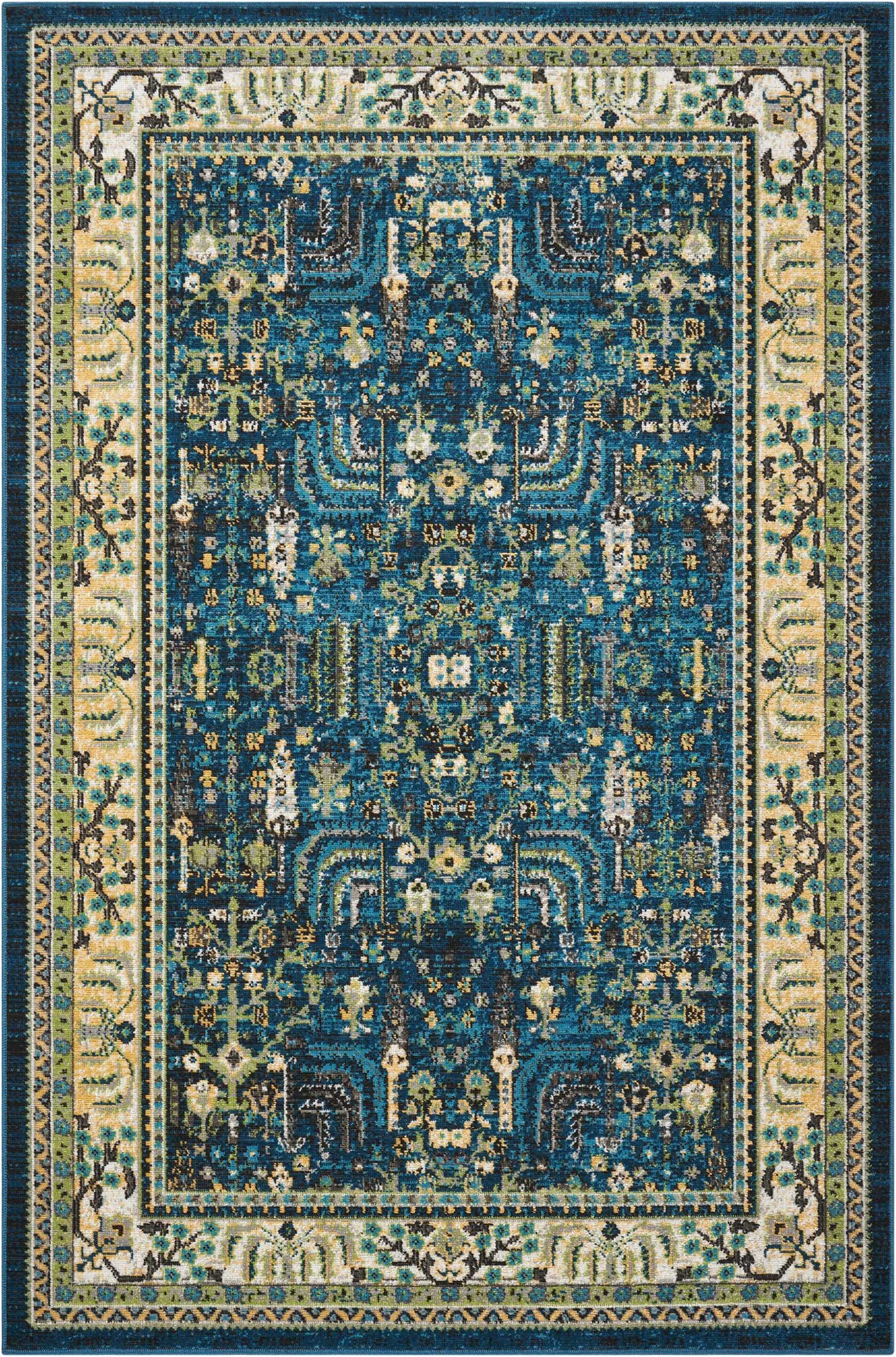 Nourison Home Aria  Teal  Traditional