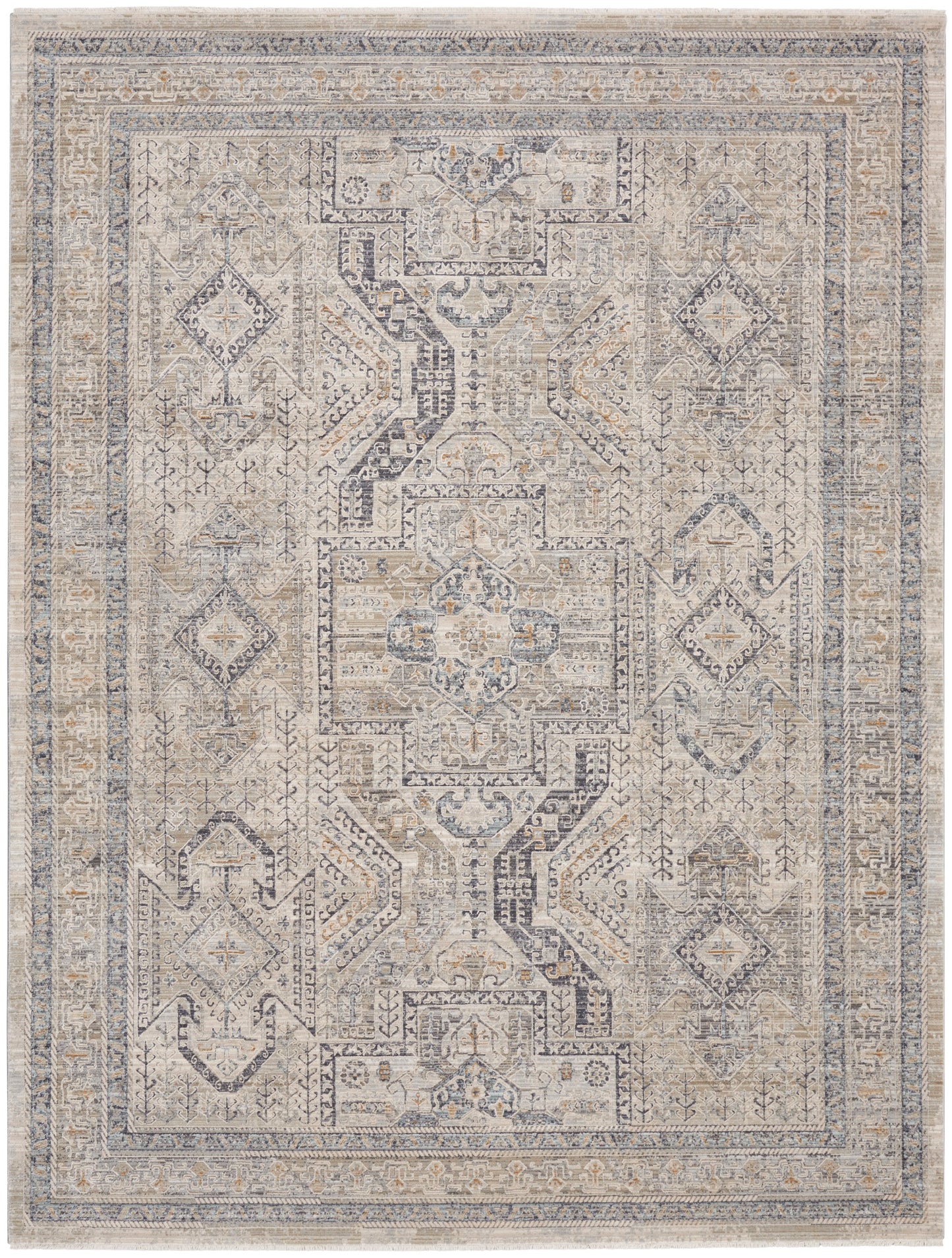 Nourison Home Lynx LNX01 Ivory Grey Blue Transitional Power-Loomed