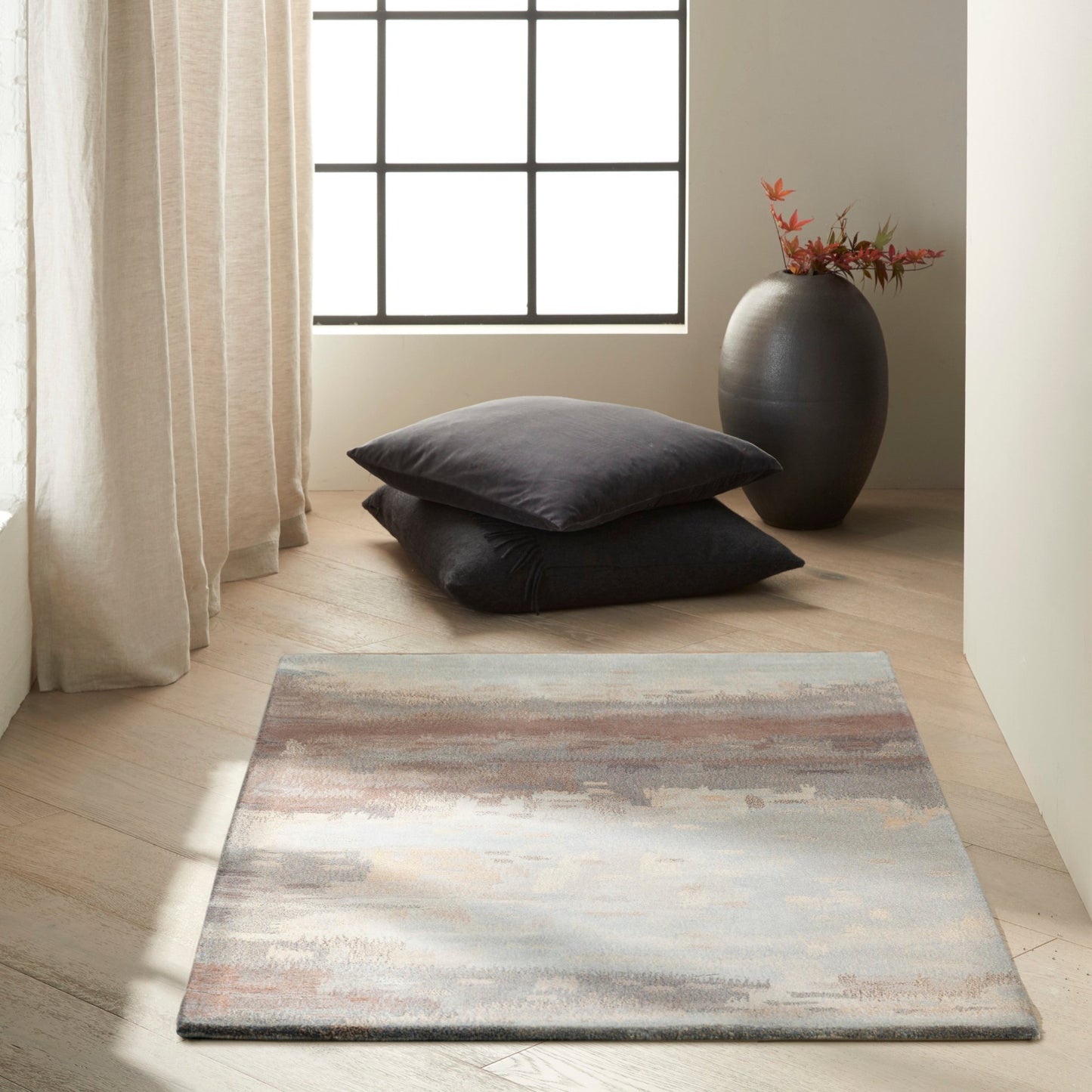 Calvin Klein Home Luster Wash SW12 Slate Contemporary Tufted Rug - Rugs - Calvin Klein Home - Atlanta Designer Rugs