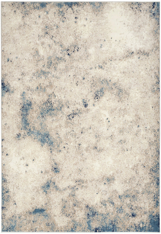 Calvin Klein CK022 Infinity IFN05 Ivory Grey Blue Contemporary Machinemade Rug - Rugs - Calvin Klein - Atlanta Designer Rugs