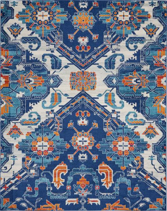 Nourison Home Passion  Blue Multicolor  Transitional