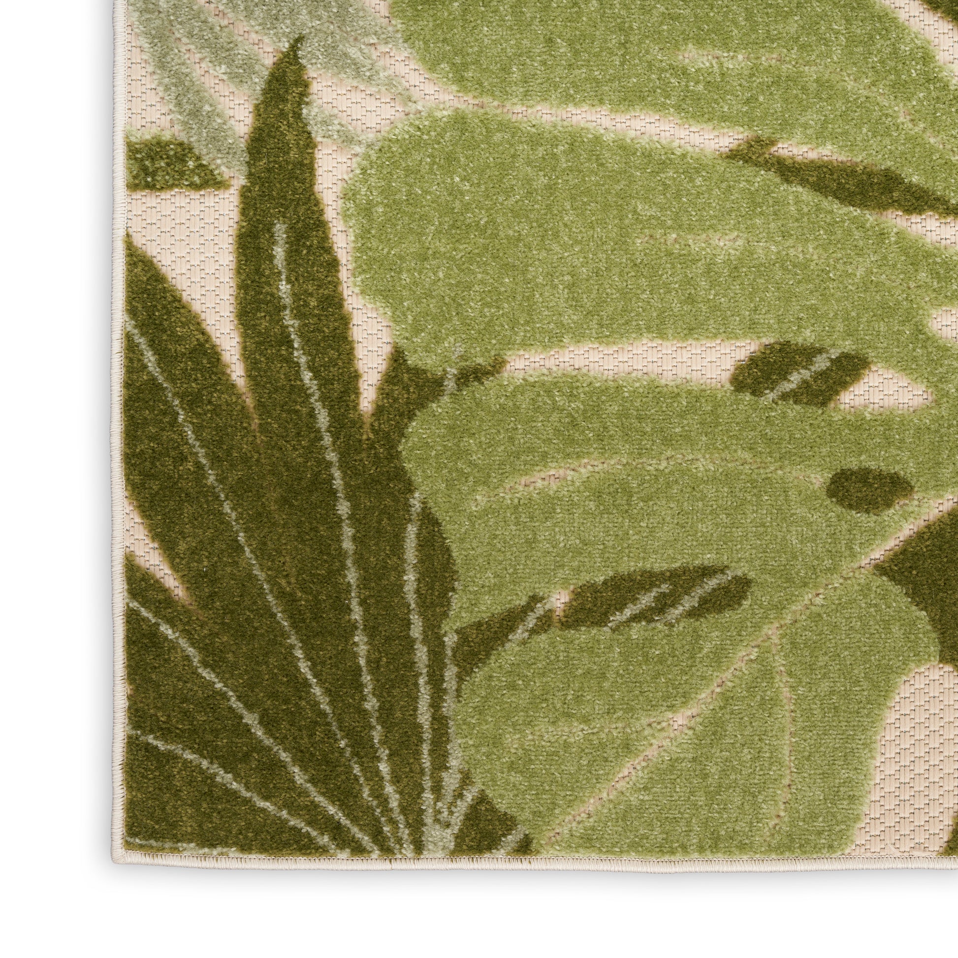 Nourison Home Aloha  Ivory Green  Contemporary