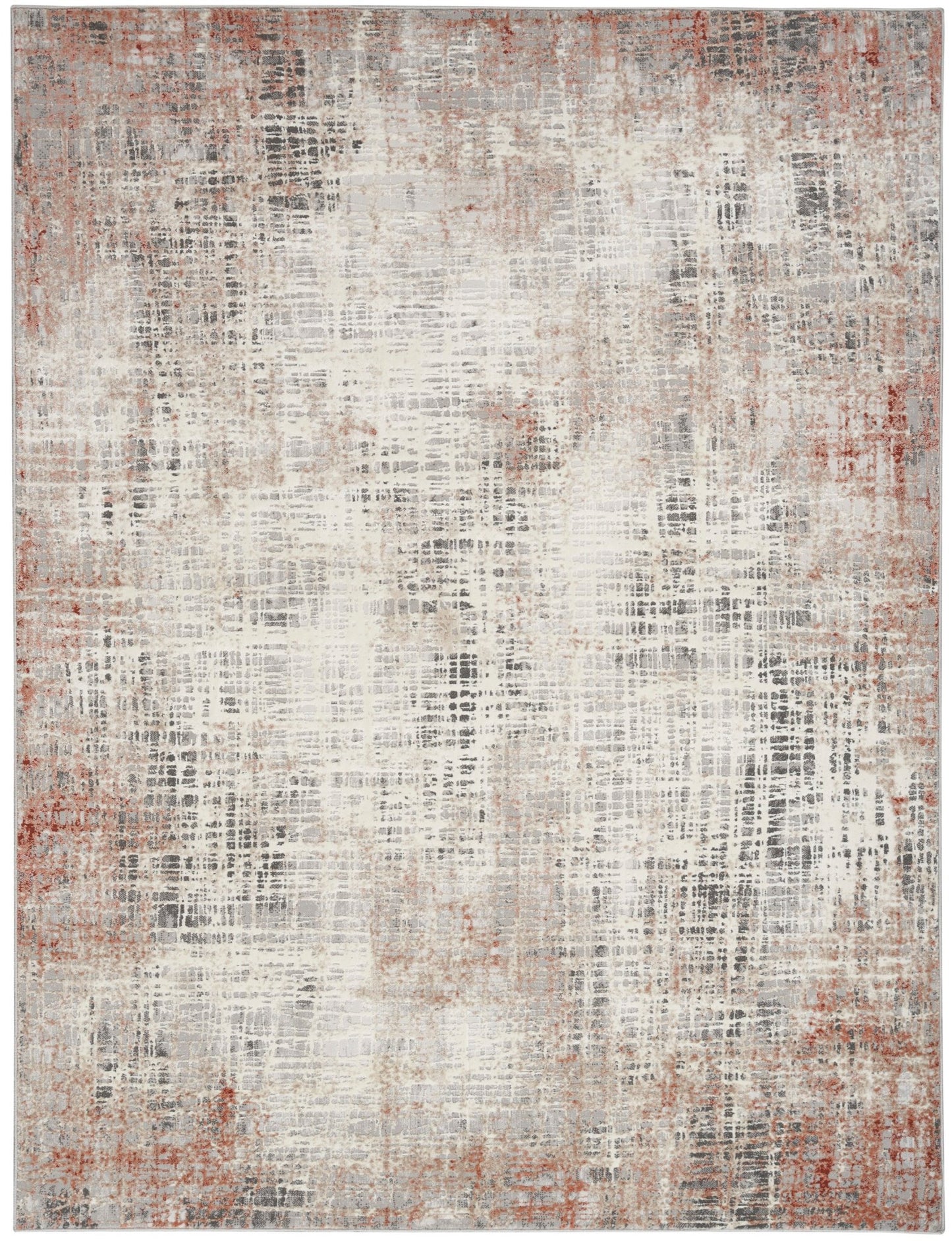 Calvin Klein CK022 Infinity IFN01 Rust Multicolor Contemporary Machinemade Rug - Rugs - Calvin Klein - Atlanta Designer Rugs