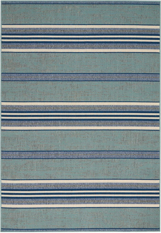 Barclay Butera Lido LID02 Aqua Blue Contemporary Flat Weave Rug - Rugs - Barclay Butera - Atlanta Designer Rugs