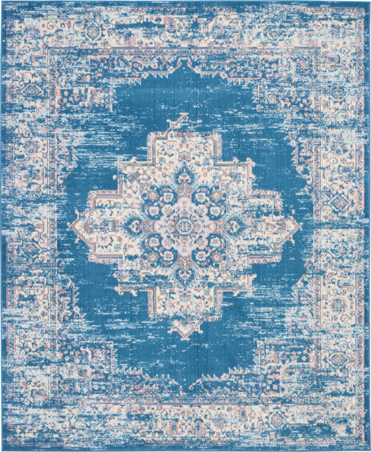 Nourison Home Grafix  Blue  Transitional