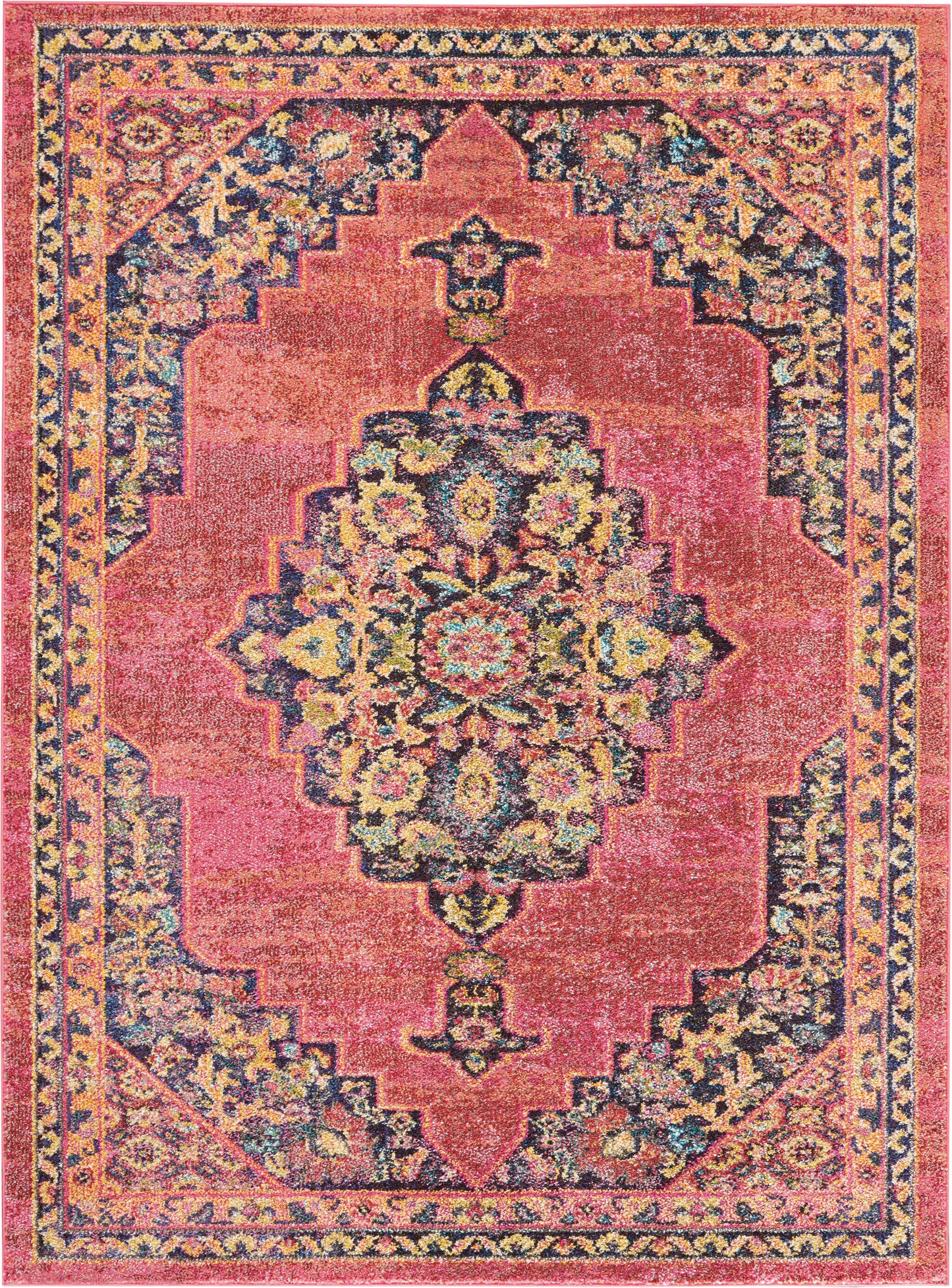 Nourison Home Passionate PST01 Pink Flame Traditional Power-Loomed Rug