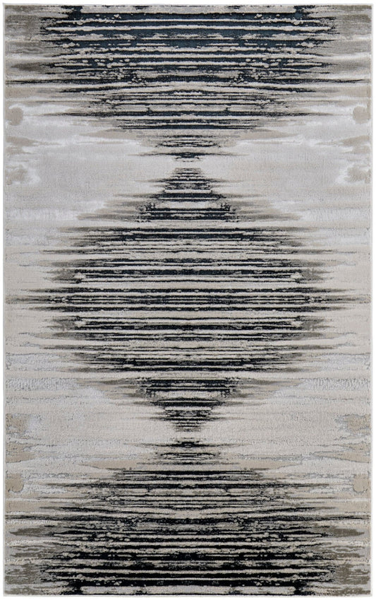 Feizy Micah 39LRF Black Silver Modern/Scandinavian/Farmhouse Machine Woven Rug - Rugs - Feizy - Atlanta Designer Rugs