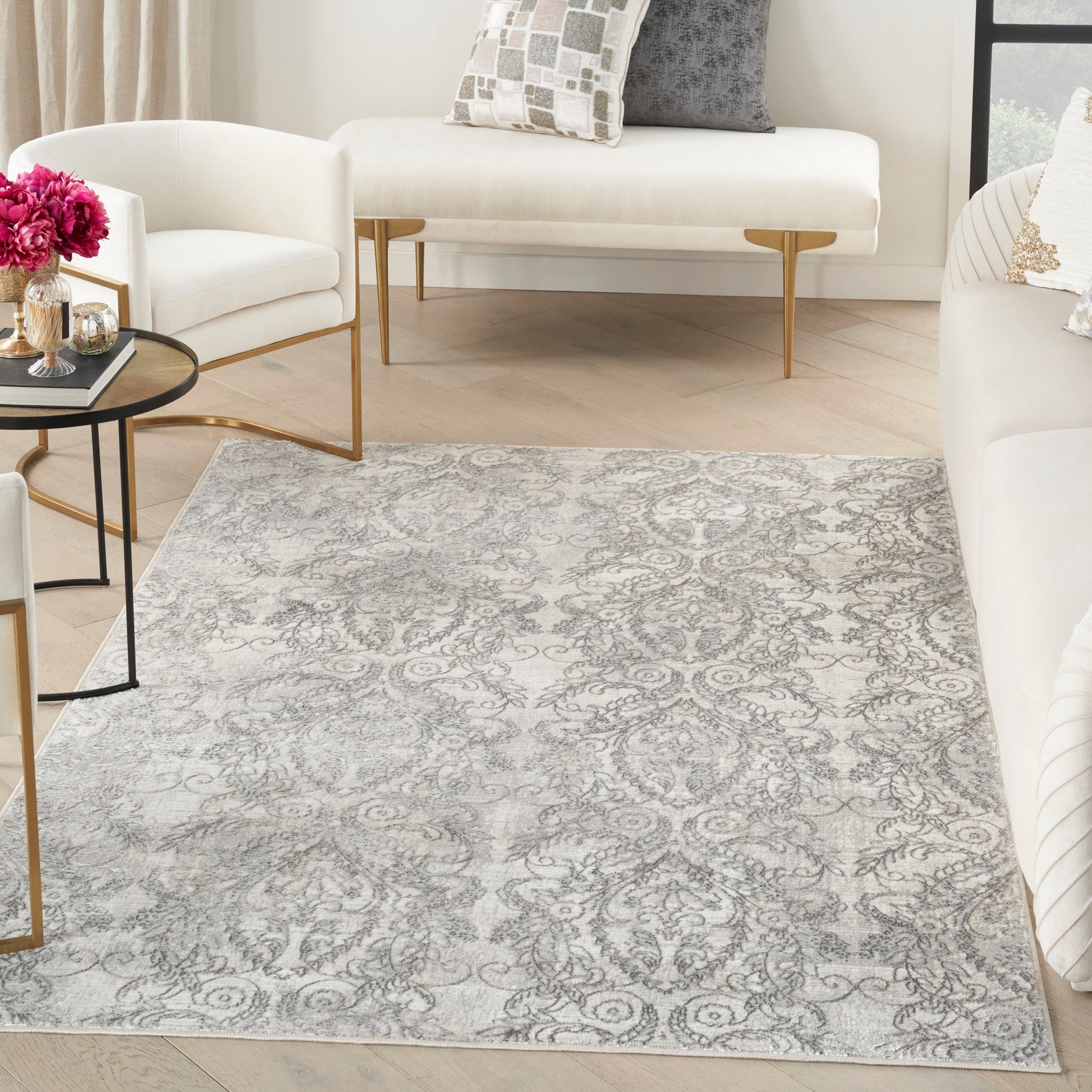 Inspire Me! Home Décor Iliana ILI01 Light Grey Contemporary Machinemade Rug - Rugs - Inspire Me! Home Décor - Atlanta Designer Rugs