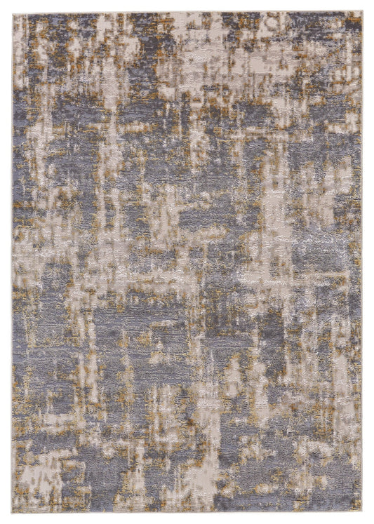 Feizy Waldor 3969F Gold Sterling Modern/Industrial Machine Woven Rug - Rugs - Feizy - Atlanta Designer Rugs