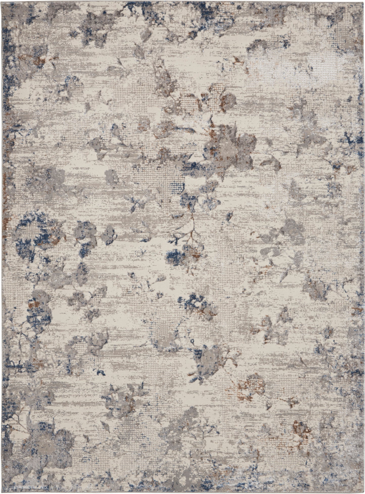 Nourison Royal Terrace KI40 Ivory Grey Contemporary Power-Loomed Rug