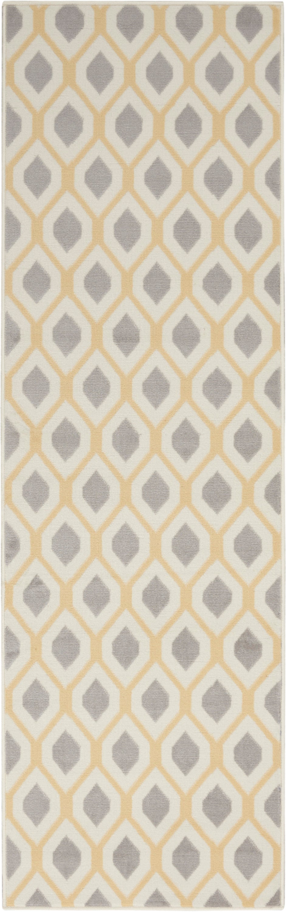 Nourison Home Grafix GRF22 White Contemporary Power-Loomed Rug