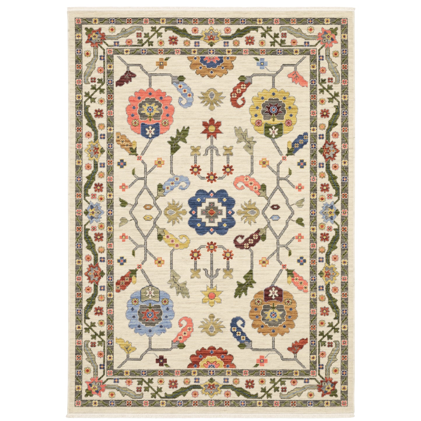 Oriental Weavers Lucca 5506W Ivory Traditional Power-Loomed Rug