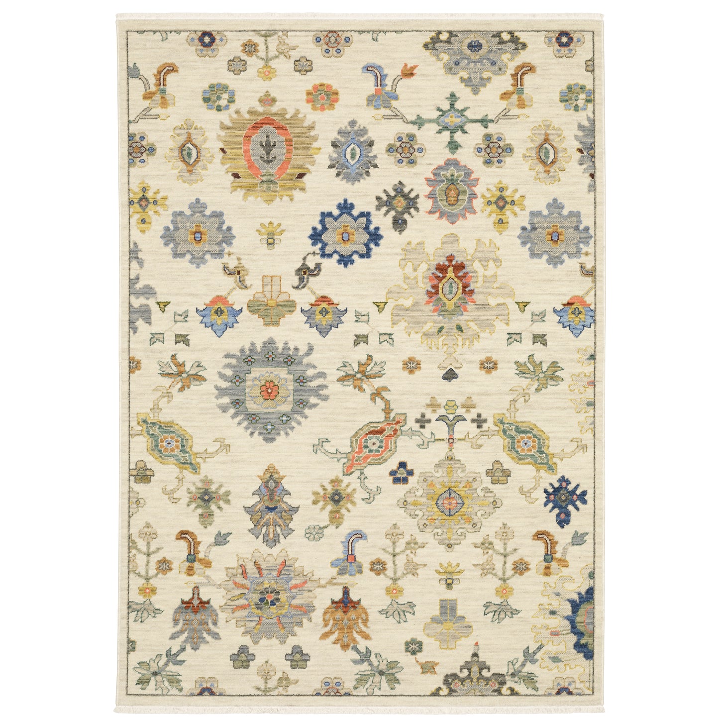 Oriental Weavers Lucca 5507W Ivory Traditional Power-Loomed Rug