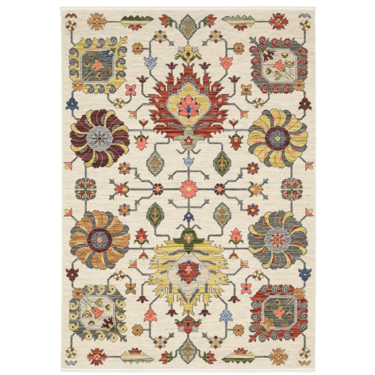 Oriental Weavers Lucca 8111W Ivory Traditional Power-Loomed Rug