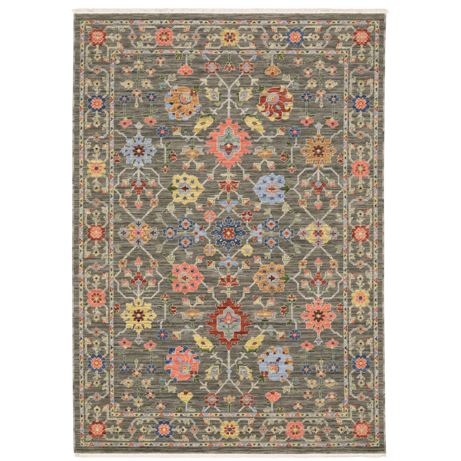 Oriental Weavers Lucca 093K1 Grey Traditional Power-Loomed Rug