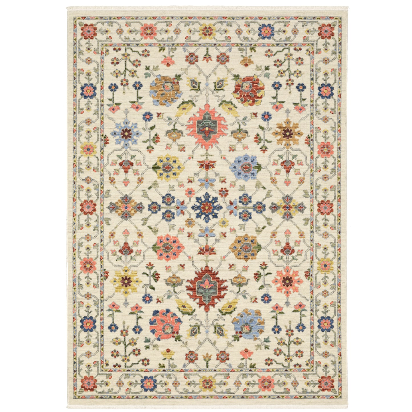 Oriental Weavers Lucca 093W1 Ivory Traditional Power-Loomed Rug