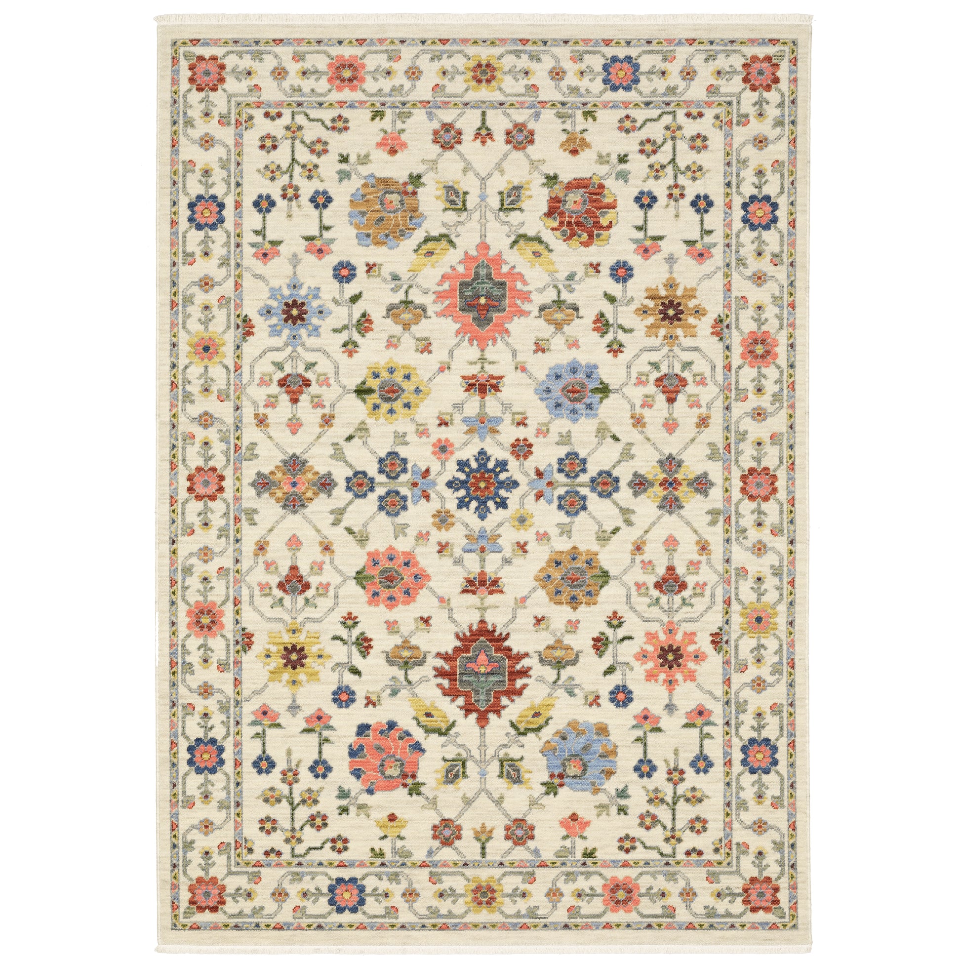 Oriental Weavers Lucca 093W1 Ivory Traditional Power-Loomed Rug