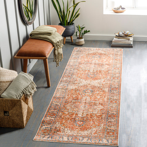 Surya Lavable LVB-2303 Rust Traditional  Rug