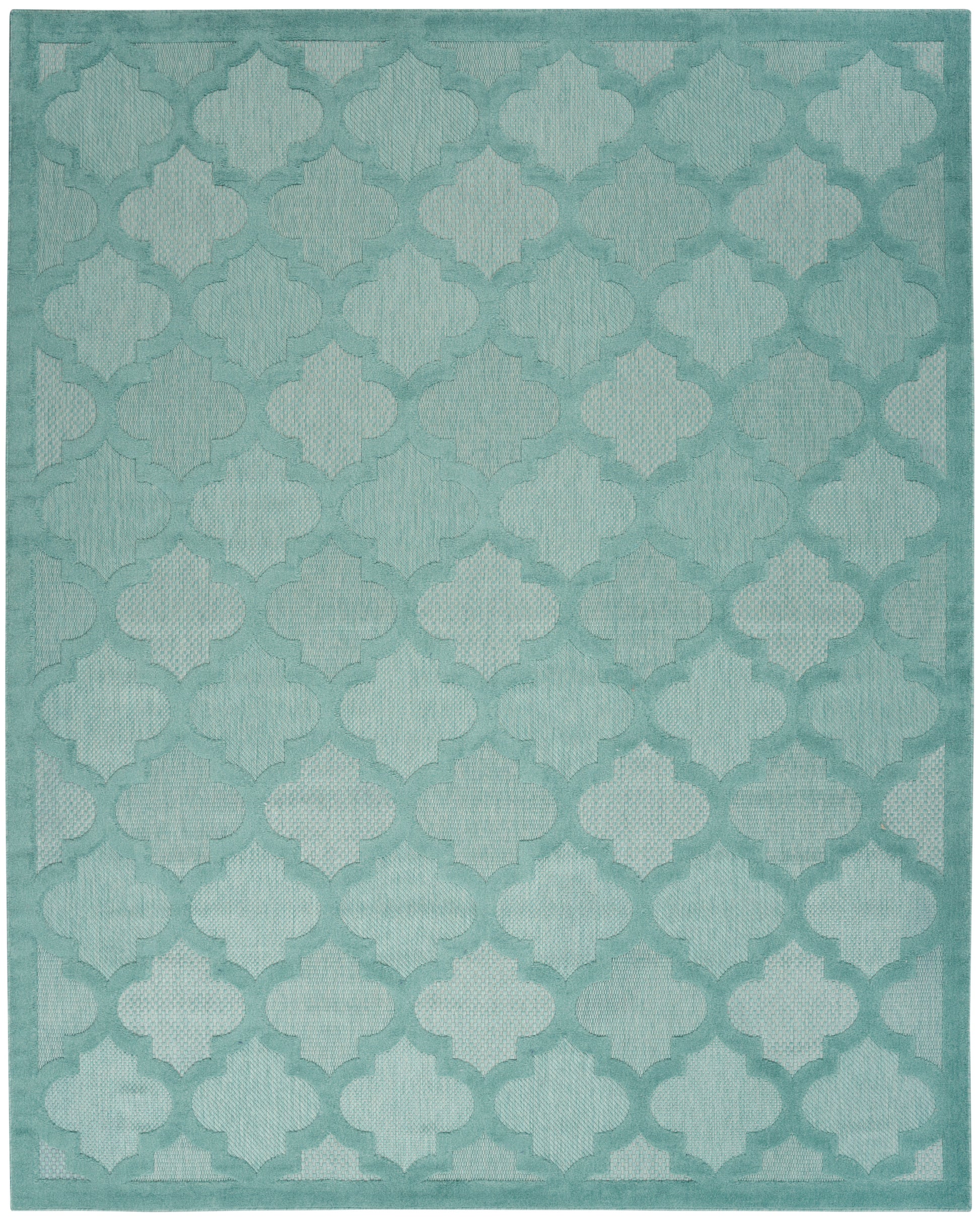 Nourison Home Easy Care  Aqua Teal  Contemporary