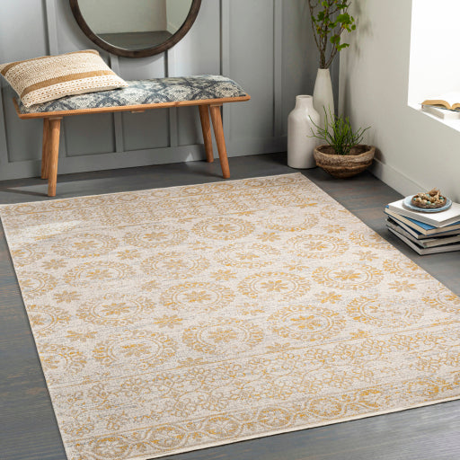 Surya Lavadora LVR-2327 Mustard Traditional  Rug