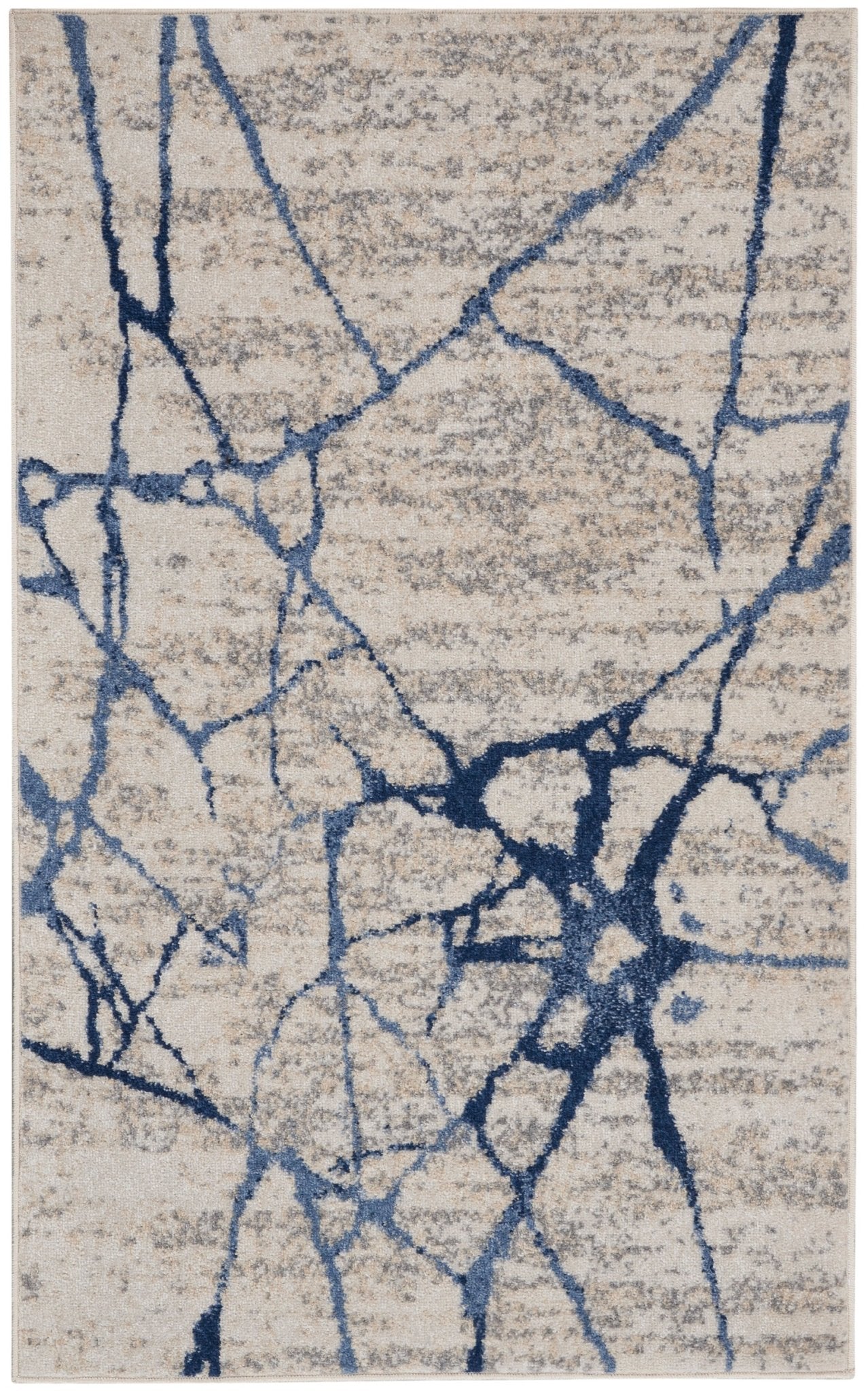 Calvin Klein River Flow RFV05 Ivory Blue Contemporary Machinemade Rug - Rugs - Calvin Klein - Atlanta Designer Rugs