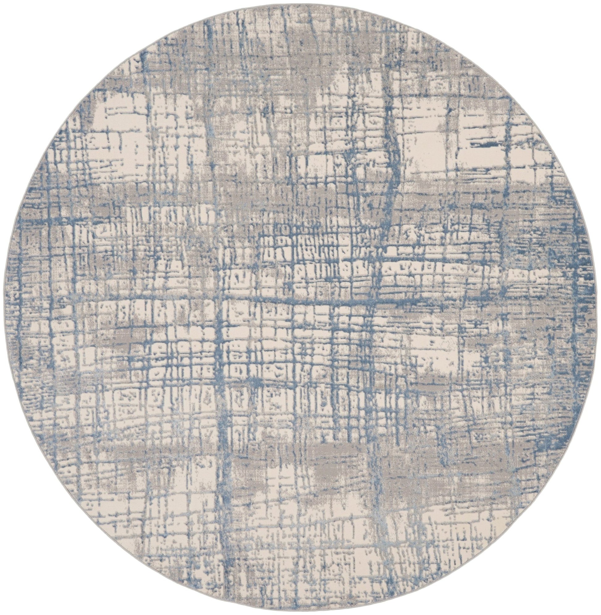 Calvin Klein Ck950 Rush CK950 Ivory Blue Contemporary Machinemade Rug - Rugs - Calvin Klein - Atlanta Designer Rugs