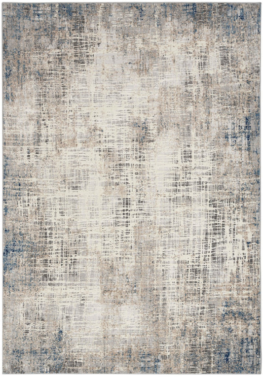 Calvin Klein CK022 Infinity IFN01 Blue Multicolor Contemporary Machinemade Rug - Rugs - Calvin Klein - Atlanta Designer Rugs