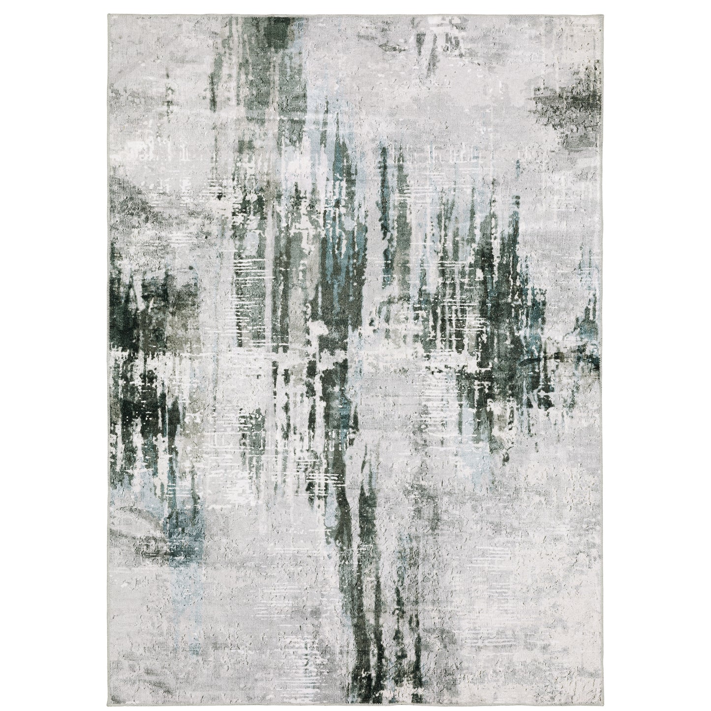 Oriental Weavers MALIBU MAL03 Grey Washable Power-Loomed Rug