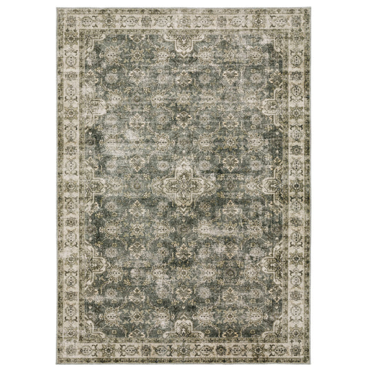 Oriental Weavers MALIBU MAL04 Blue Washable Power-Loomed Rug