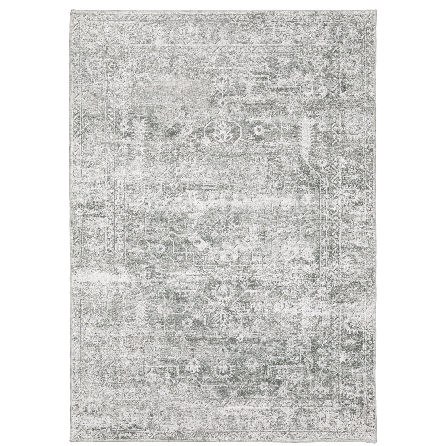 Oriental Weavers MALIBU MAL08 Grey Washable Power-Loomed Rug