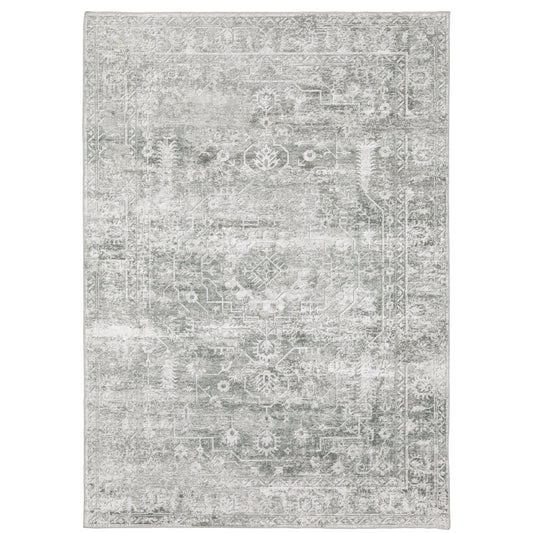 Oriental Weavers MALIBU MAL08 Grey Washable Power-Loomed Rug