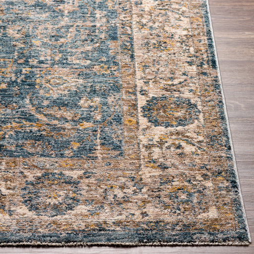 Surya Mirabel MBE-2305 Teal Traditional  Rug