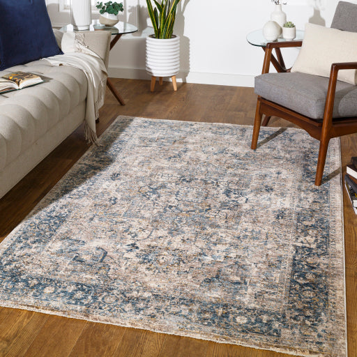 Surya Mirabel MBE-2312 Teal Traditional  Rug