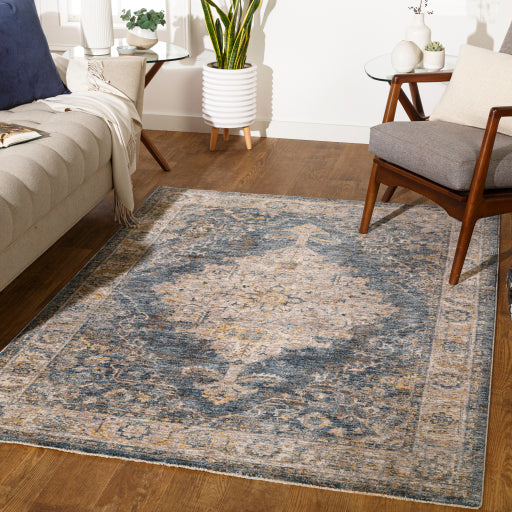 Surya Mirabel MBE-2317 Teal Traditional  Rug