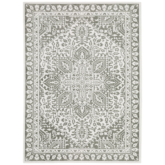 Oriental Weavers MONTECITO 1101W Grey White Traditional Machinemade Rug